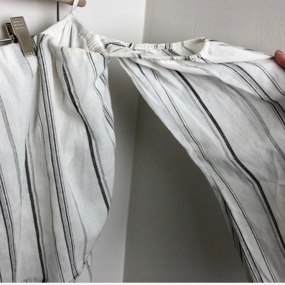 Ebby & I Striped Off Shoulder Mini Romper Size S - Picture 4 of 6